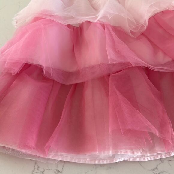 Janie and Jack Ombre Tiered Tulle Skirt Barely Pink Size 10 - Picture 3 of 8
